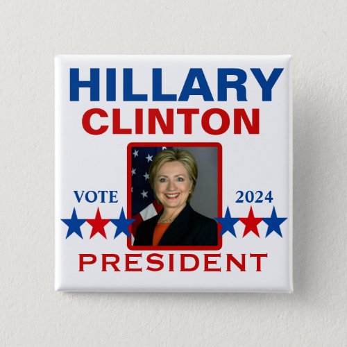 Hillary Clinton for President 2024 Pinback Button