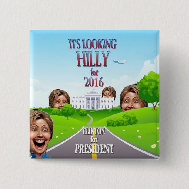 Hillary Clinton for President in 2016 Pinback Button (Front)