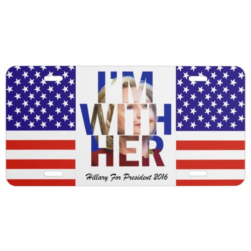 Hillary Clinton For President License Plate