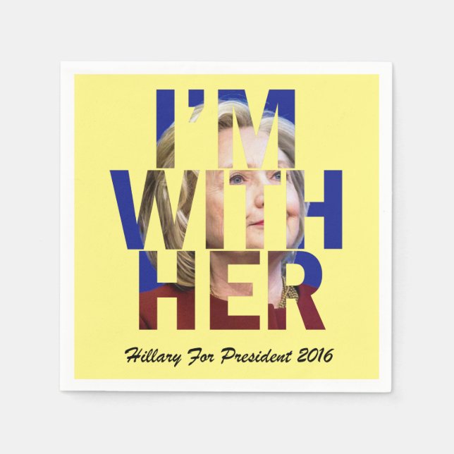Hillary Clinton For President Napkins (Front)