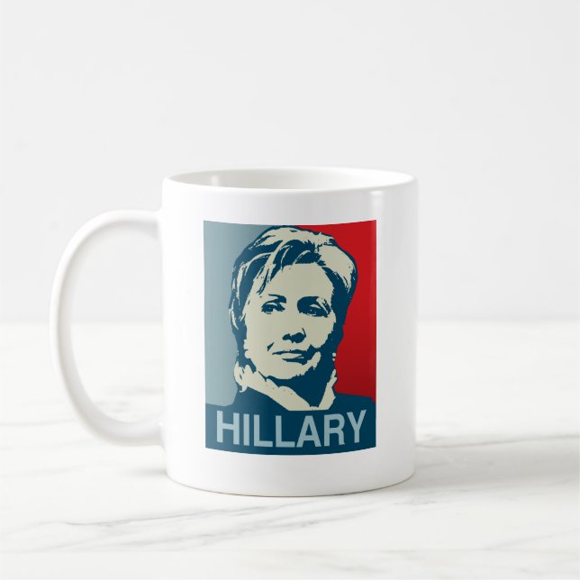 HILLARY CLINTON HOPE-.png Coffee Mug (Left)