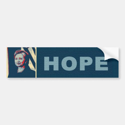 Hillary Clinton Hope Pop Art Bumper Sticker