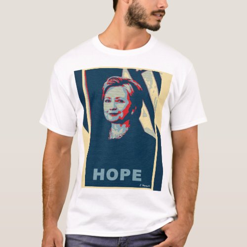 Hillary Clinton Hope Pop Art T_Shirt