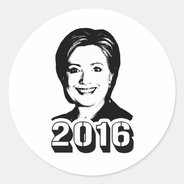 HILLARY CLINTON IN 2016.png Classic Round Sticker (Front)