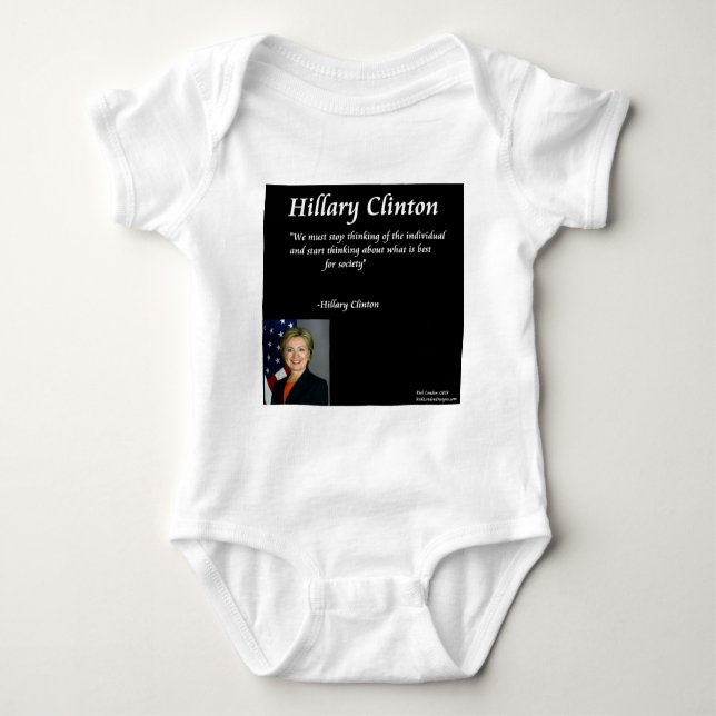 Hillary Clinton "Individuals" Quote Baby Bodysuit (Front)