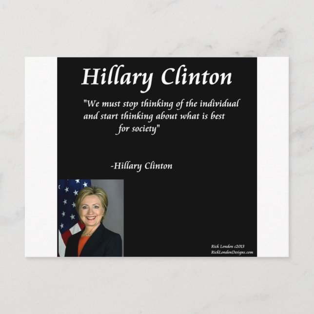 Hillary Clinton "Individuals" Quote Postcard (Front)
