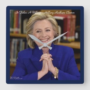 Hillary Clinton It Takes A Village Wall Clock