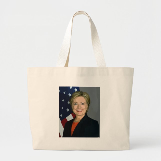 hillary clinton large tote bag (Front)
