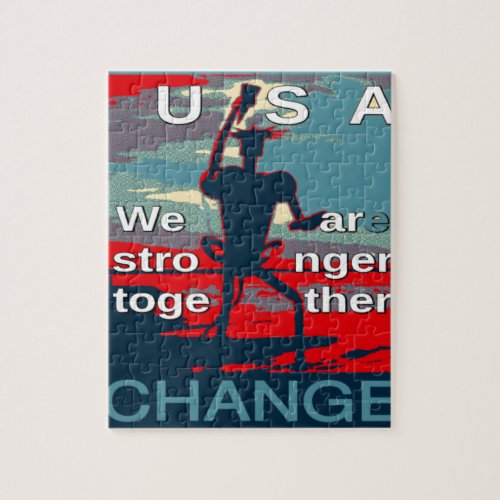 Hillary Clinton latest campaign slogan for 2016 Jigsaw Puzzle