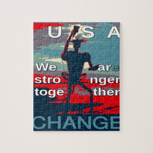Hillary Clinton latest campaign slogan for 2016 Jigsaw Puzzle (Vertical)