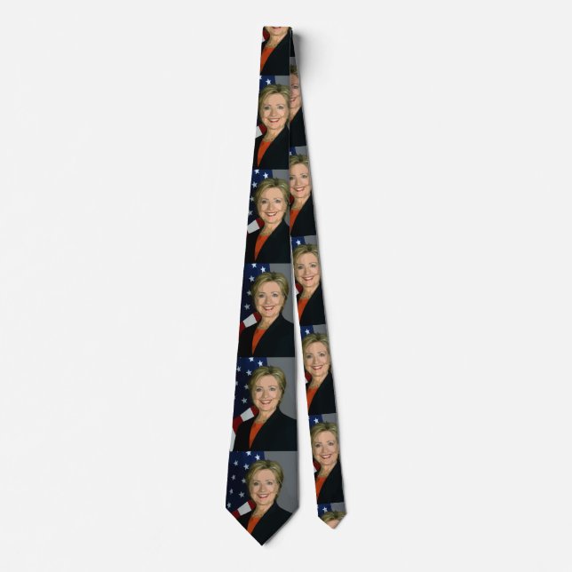 hillary clinton mens neck tie (Front)