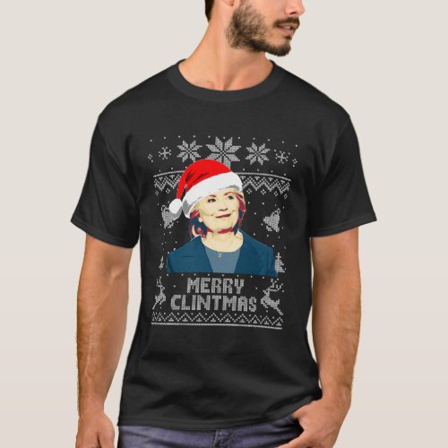 Hillary Clinton Merry Clintmas T_Shirt