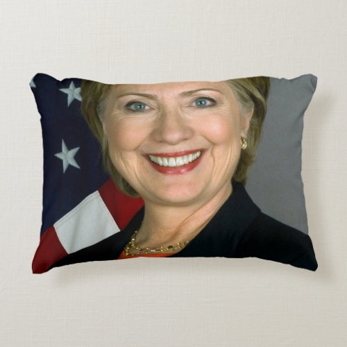 Hillary Clinton Official Portrait Decorative Pillow