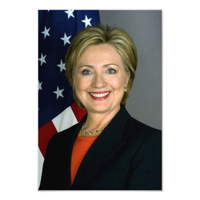 Hillary Clinton Official Portrait Photo Print (Front)