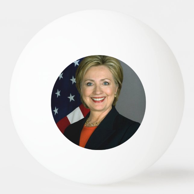 Hillary Clinton Official Portrait Ping-Pong Ball (Front)