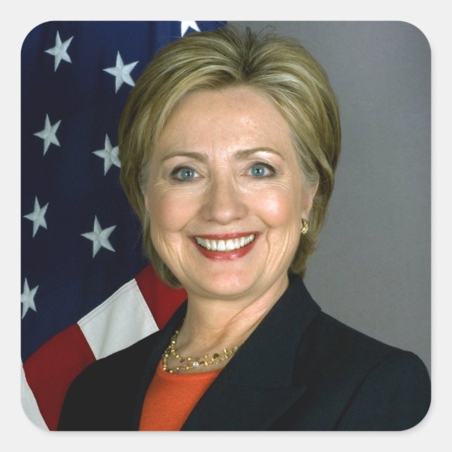 Hillary Clinton Official Portrait Square Sticker (Front)