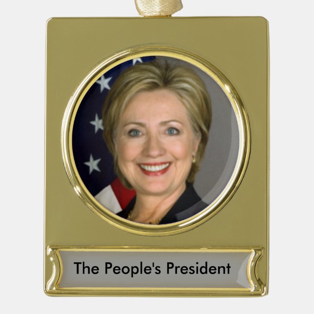 Hillary Clinton Ornament (Front)