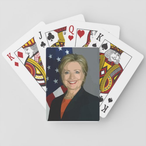 hillary clinton playing cards