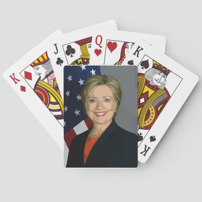 hillary clinton poker cards (Back)