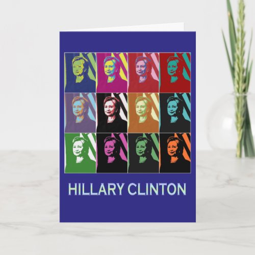 Hillary Clinton Pop Art Birthday Greeting Card