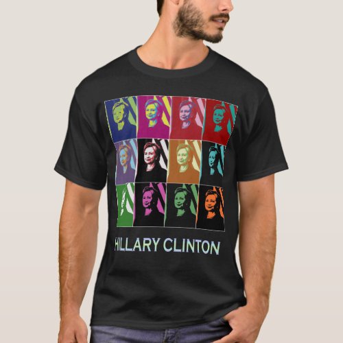 Hillary Clinton Pop Art Mens Basic Dark T_Shirt