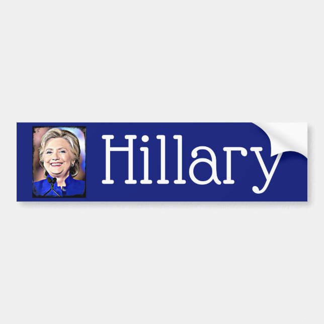 Hillary Clinton Portrait Bumper Sticker (Front)