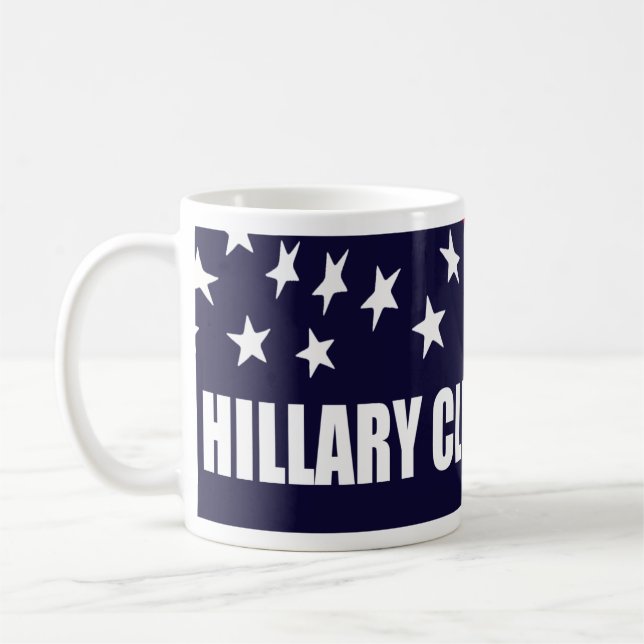 Hillary Clinton President 2016 American Flag Coffee Mug (Left)