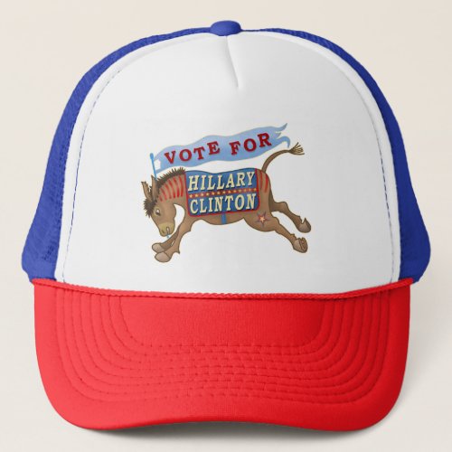 Hillary Clinton President 2016 Democrat Donkey Trucker Hat