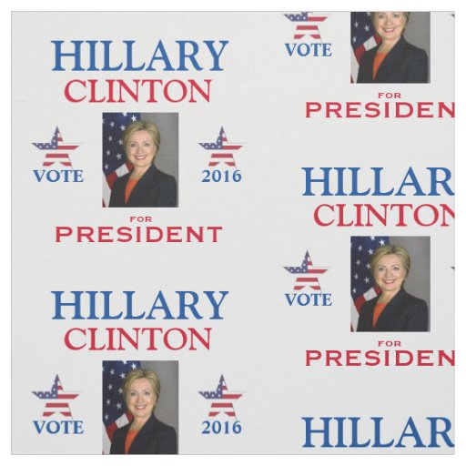 Hillary Clinton President 2016 Fabric