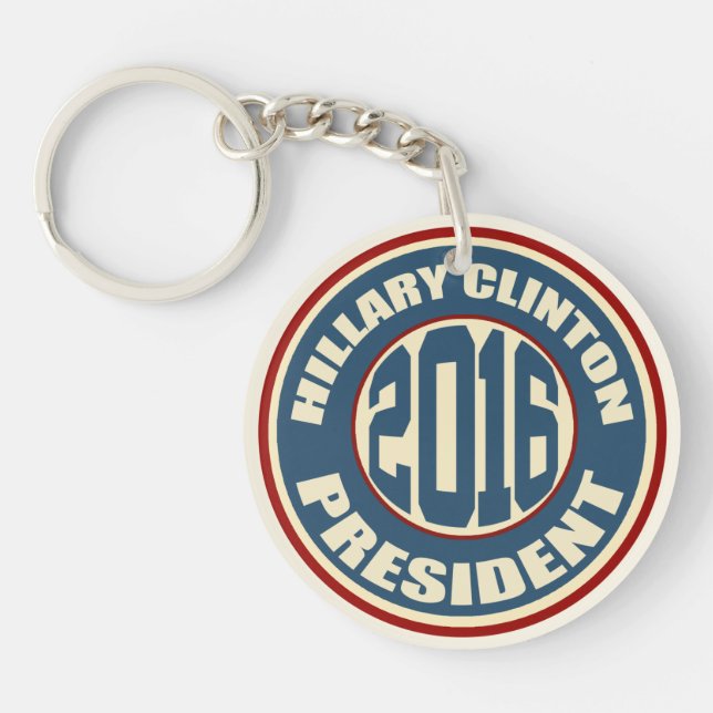 Hillary Clinton President 2016 Keychain (Front)