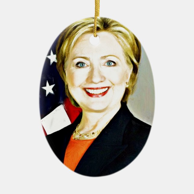 Hillary Clinton-President of USA_ Ceramic Ornament (Front)
