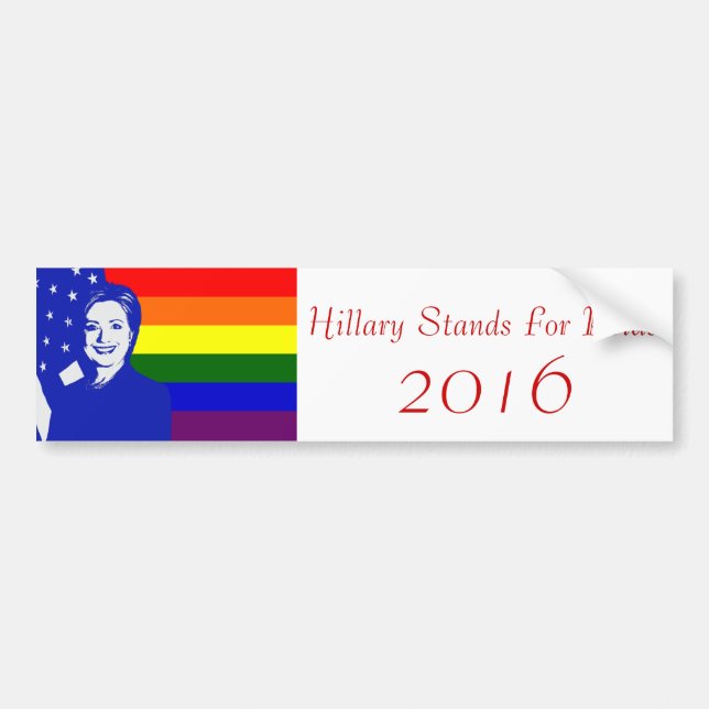 Hillary Clinton Pride 2016 Bumper Sticker (Front)