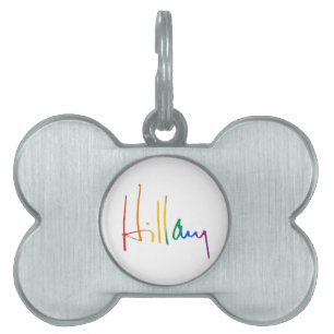 HILLARY CLINTON PRIDE -.png Pet ID Tag