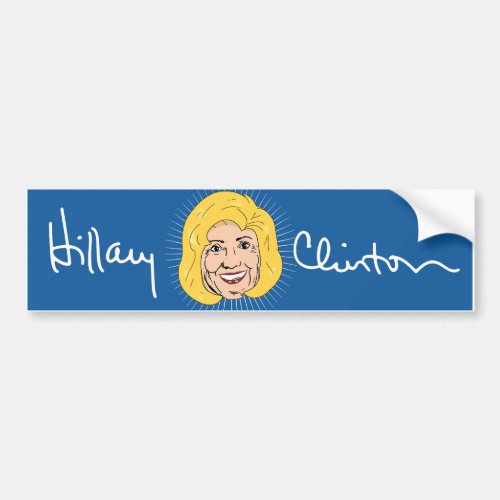 Hillary Clinton Signature _ Liberal Humor _png Bumper Sticker