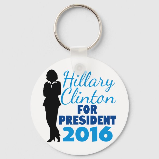 Hillary Clinton Silhouette Keychain (Front)