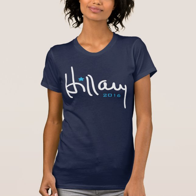 Hillary Clinton Star Signature T-Shirt (Front)