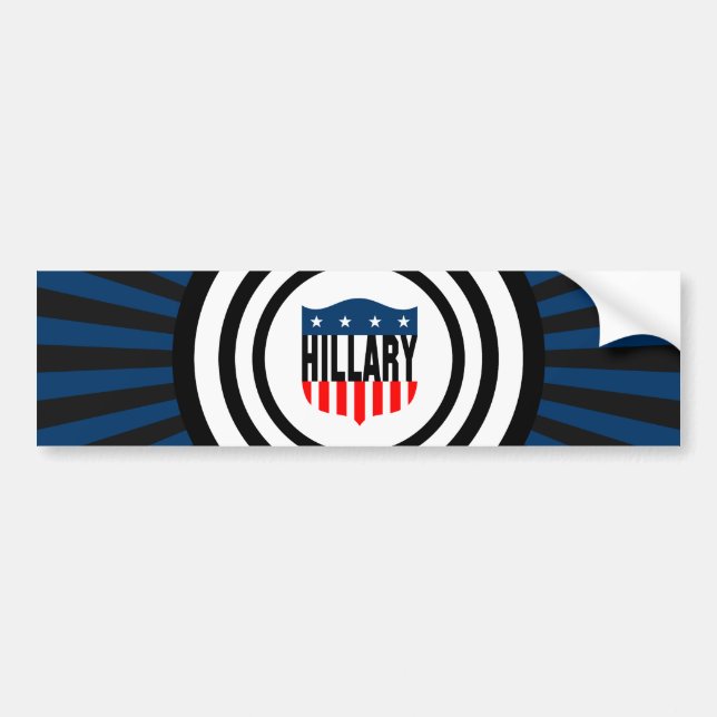 hillary clinton stars and stripes bumper sticker (Front)