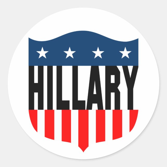 hillary clinton stars and stripes classic round sticker (Front)