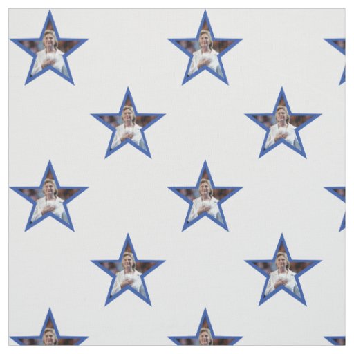 Hillary Clinton Stars Fabric
