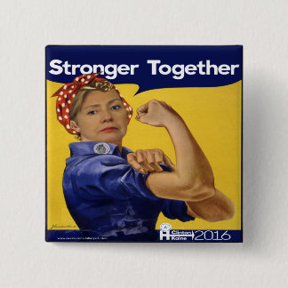 Hillary Clinton Stronger Together Pinback Button