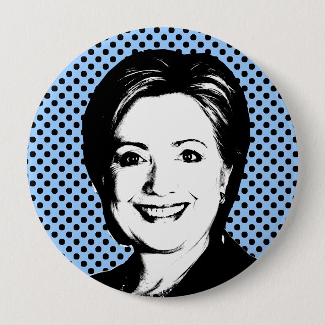 Hillary Clinton Talk Bubble Pinback Button (Front)