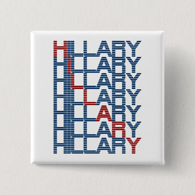 hillary clinton textStacks Pinback Button (Front)
