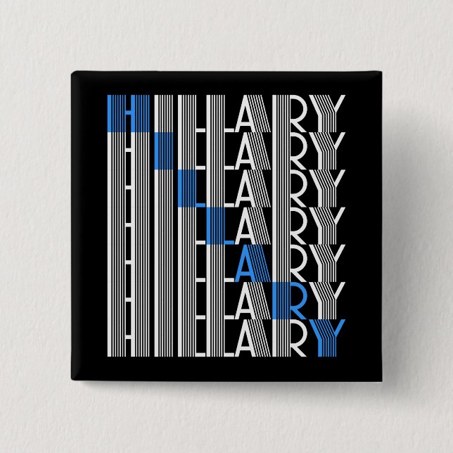 hillary clinton textual pinback button (Front)