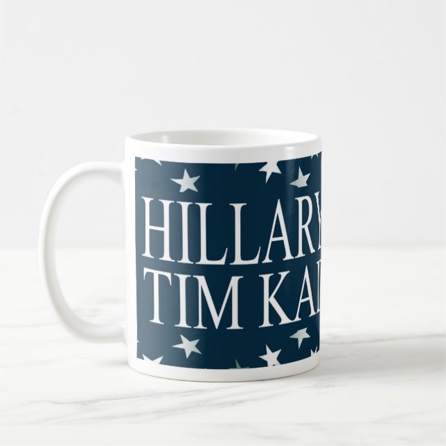 Hillary Clinton Tim Kaine '16 USA Flag Coffee Mug (Left)
