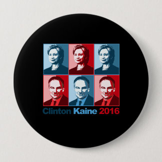 Hillary Clinton Tim Kaine 2016 - Block Art - Button