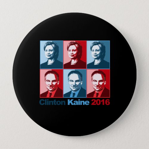 Hillary Clinton Tim Kaine 2016 _ Block Art _ Button