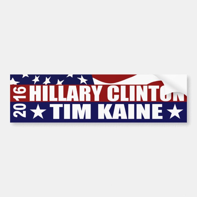 HILLARY CLINTON TIM KAINE 2016 BUMPER STICKER (Front)