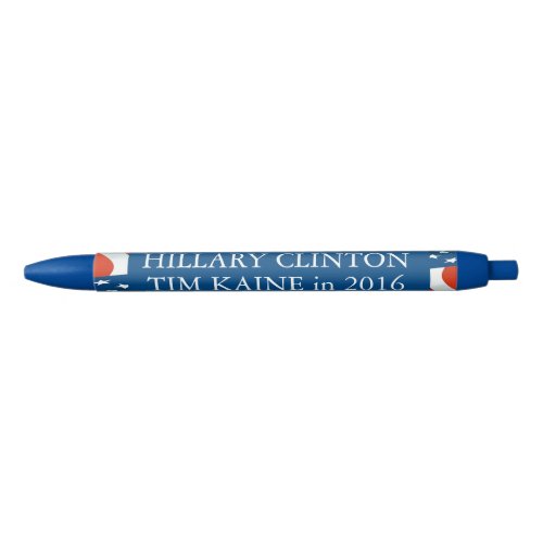 Hillary Clinton Tim Kaine in 2016 Black Ink Pen