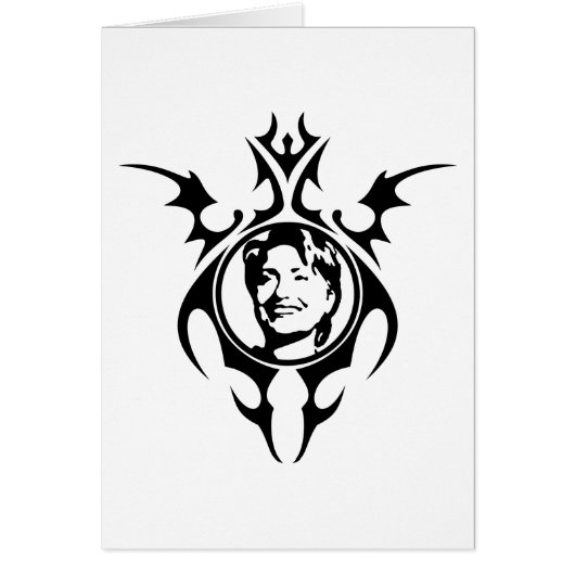 Hillary Clinton tribal design Cards (Front)