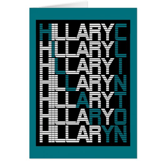 hillary clinton type stack cards (Front)